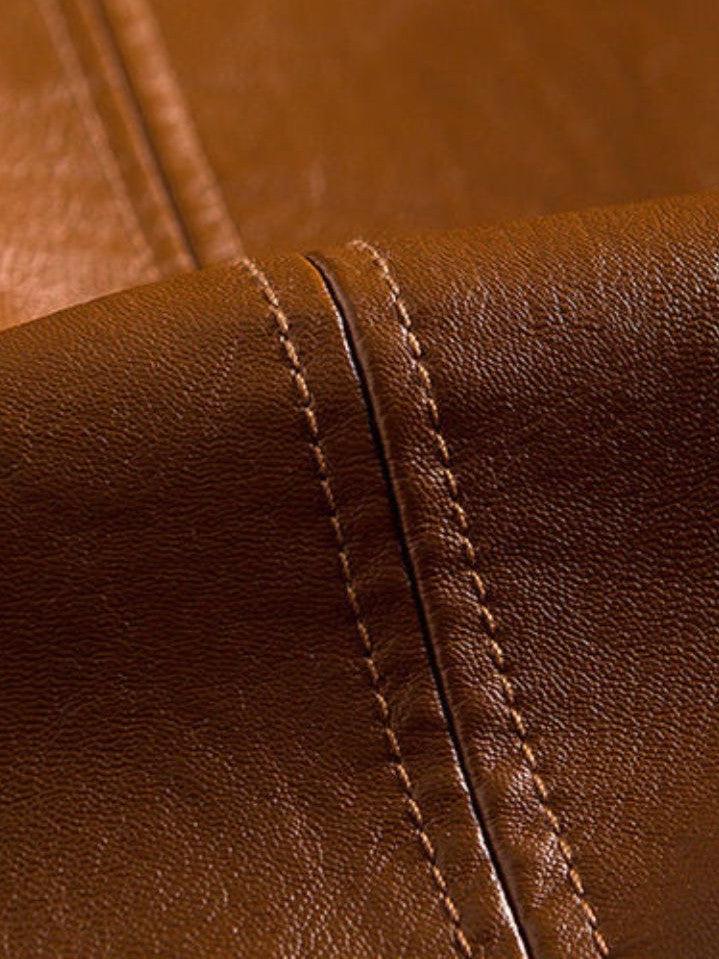 Jonas | Chaqueta de cuero color caramelo